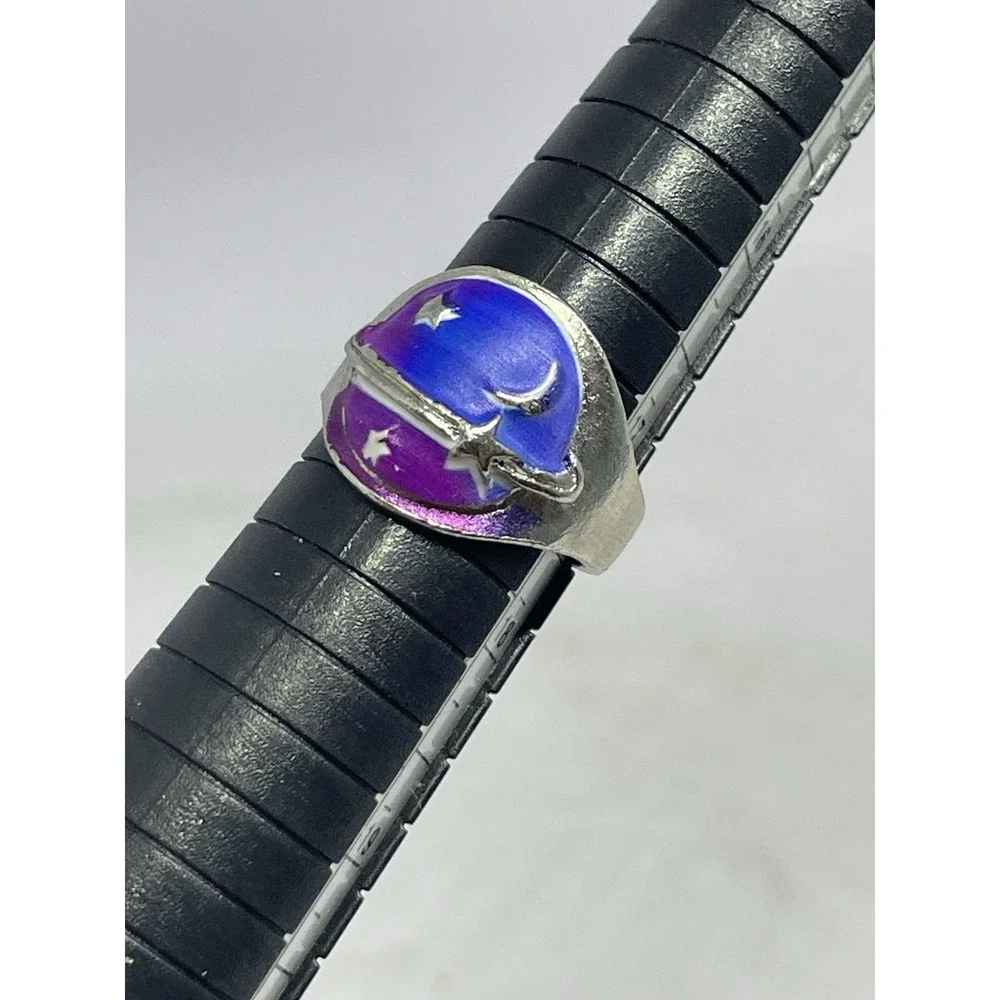 Hot Topic Moon & Stars Ring Size 7 Blue Purple Mystical Women Teens